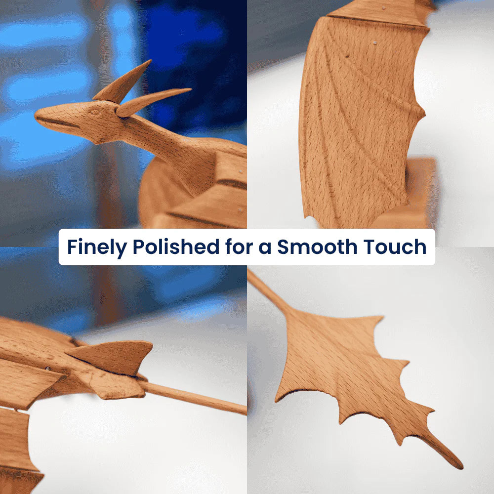 SigiBeam™ Handcrafted Wooden Dragon Automaton