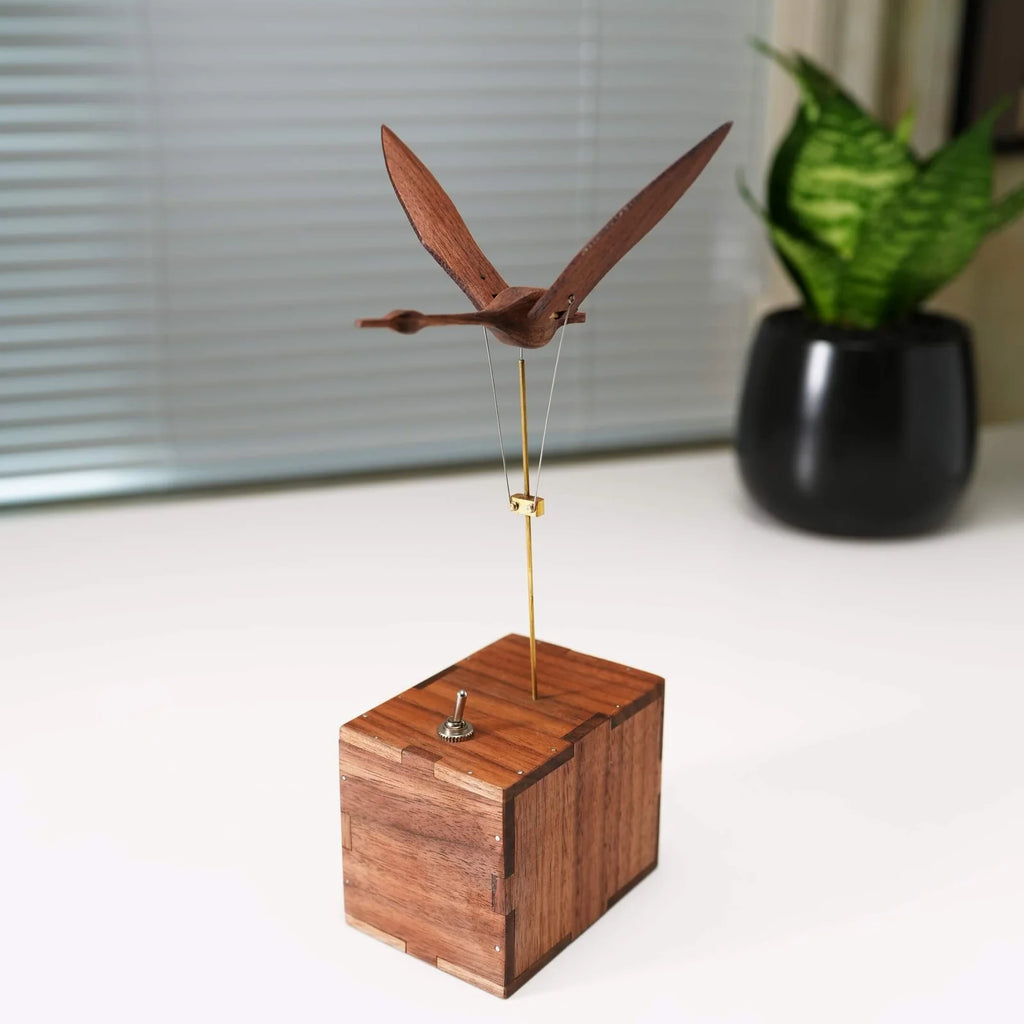 SigiBeam™ Handcrafted Walnut Swan Automaton
