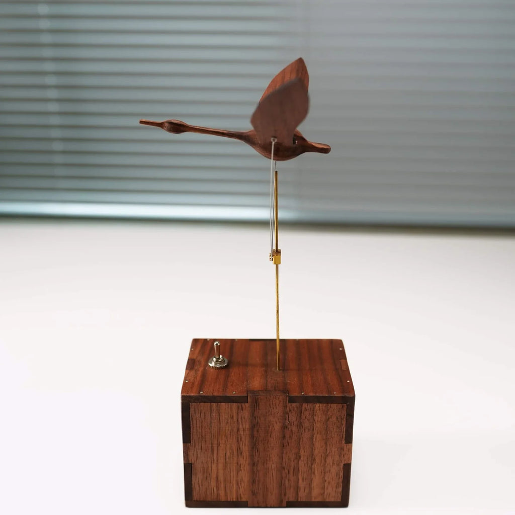 SigiBeam™ Handcrafted Walnut Swan Automaton