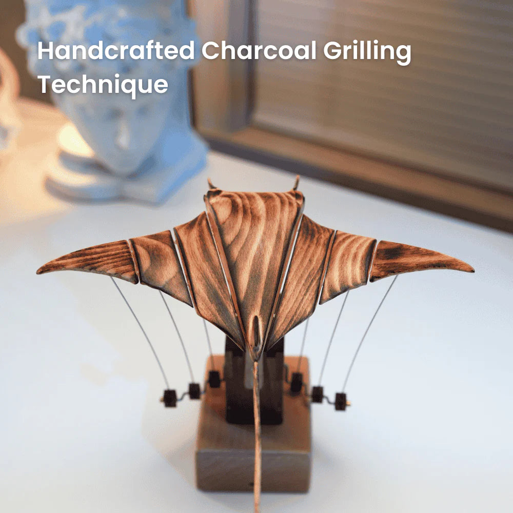 SigiBeam™ Handcrafted Wooden Manta Ray Automaton