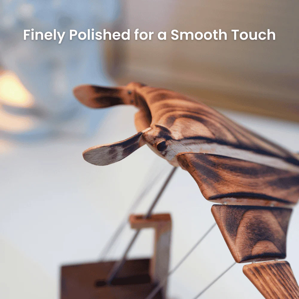 SigiBeam™ Handcrafted Wooden Manta Ray Automaton