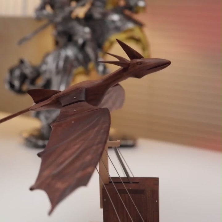 SigiBeam™ Handcrafted Wooden Dragon Automaton