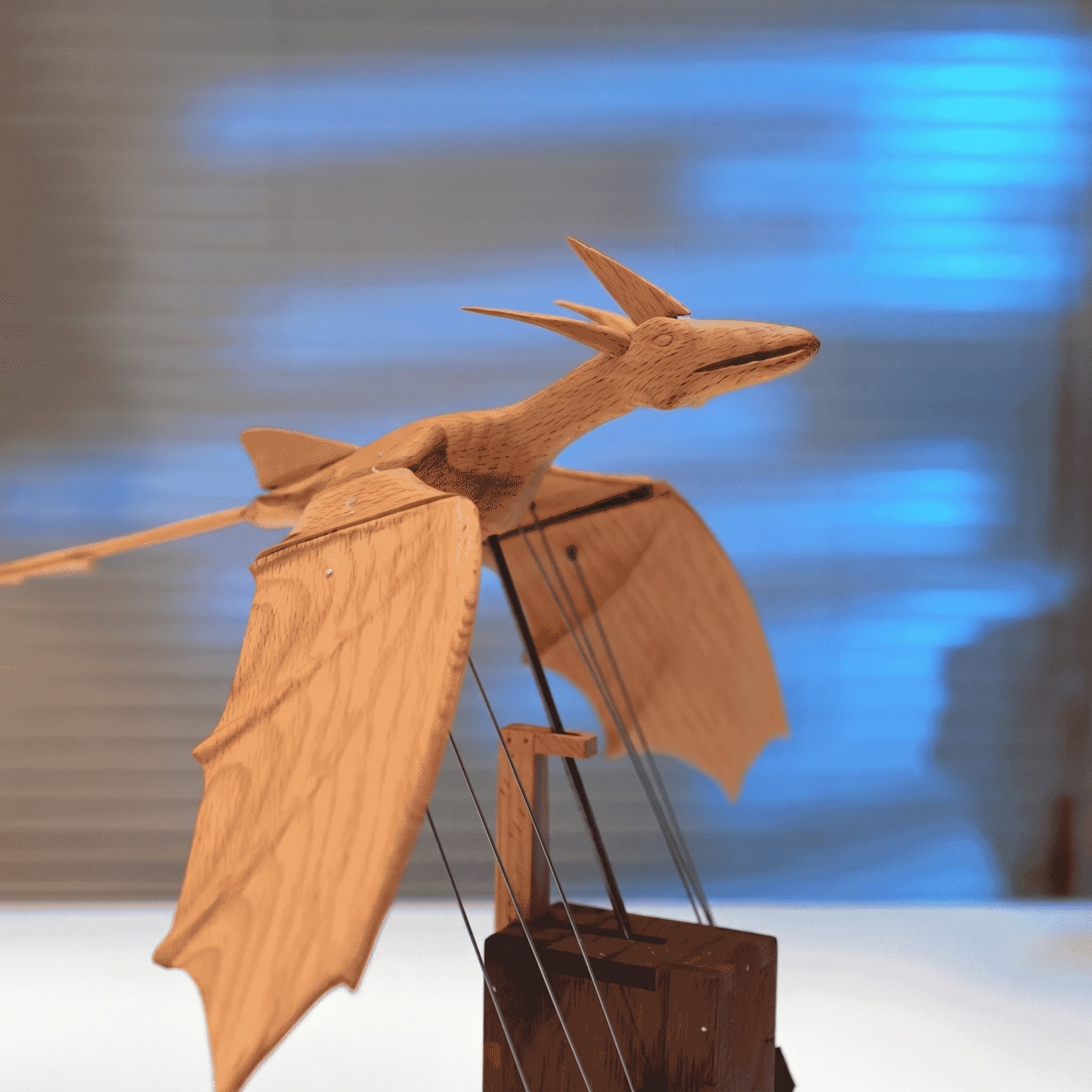 SigiBeam™ Handcrafted Wooden Dragon Automaton